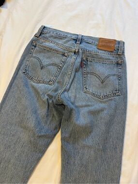 Levi's Wedgie Light Blue Denim Button-Fly Jeans